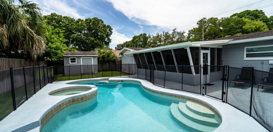 KMG: “AQUA VILLA” 3BD 2BA W/ HEATED POOL BY TPA AIRPORT